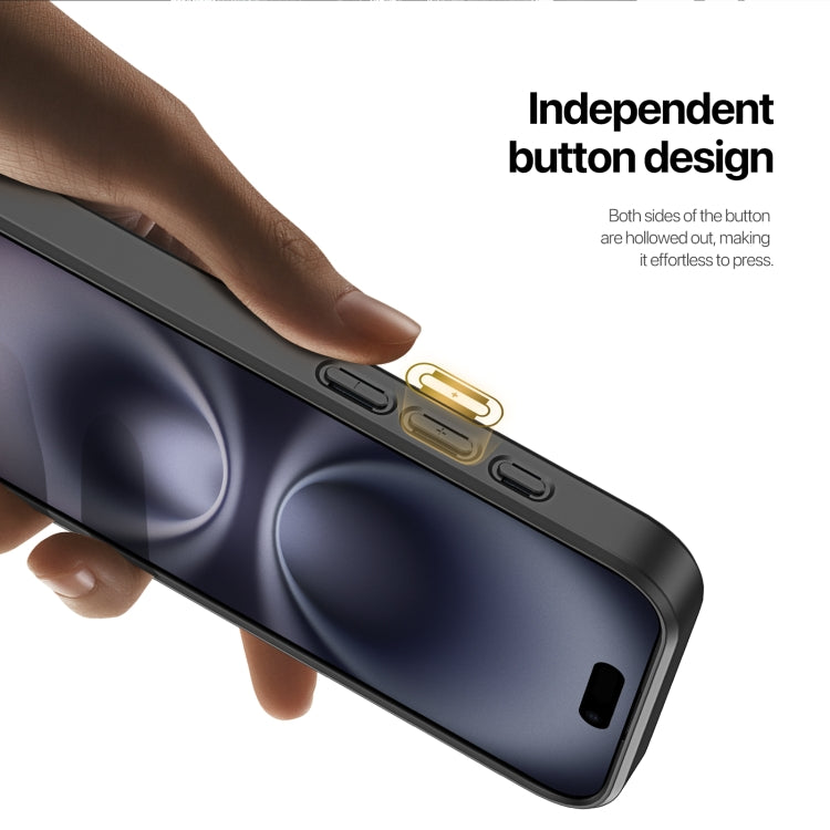 For iPhone 16 DUX DUCIS Rafi II Series MagSafe Magnetic Holder RFID Phone Case(Black) - free shipping - PMC Jewellery - Order now!