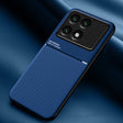 For Xiaomi Redmi K70 Classic Tilt Strip Grain Magnetic Shockproof PC + TPU Phone Case(Blue) - free shipping - PMC Jewellery - Order now!