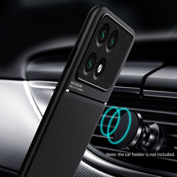 For Xiaomi Redmi K70 Classic Tilt Strip Grain Magnetic Shockproof PC + TPU Phone Case(Green)