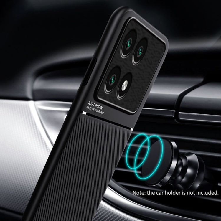For Xiaomi Redmi K70 Classic Tilt Strip Grain Magnetic Shockproof PC + TPU Phone Case(Green)