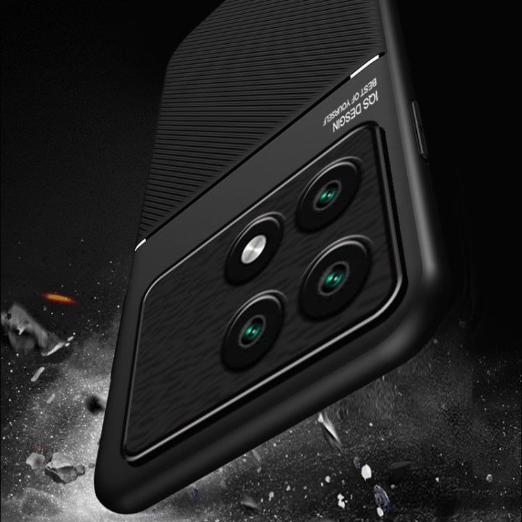 For Xiaomi Redmi K70 Classic Tilt Strip Grain Magnetic Shockproof PC + TPU Phone Case(Green)