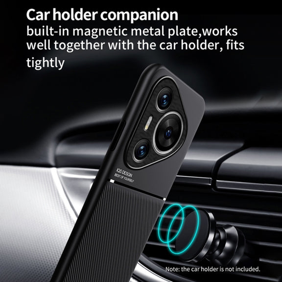 For Huawei Pura 70 Classic Tilt Strip Grain Magnetic PC Hybrid TPU Phone Case(Green)