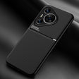 For Huawei Pura 70 Classic Tilt Strip Grain Magnetic PC Hybrid TPU Phone Case(Black) - free shipping - PMC Jewellery - Order now!