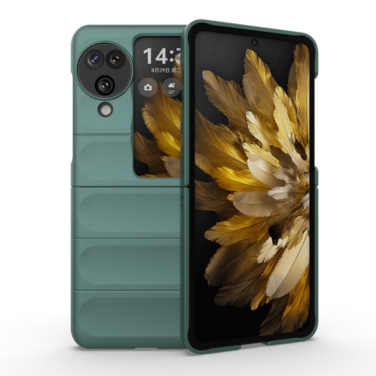 For OPPO Find N3 Flip Magic Shield Fold PC Shockproof Phone Case(Dark Green) - Find N3 Flip Cases by PMC TechLife | Online Shopping South Africa | PMC TechLife | Buy Now Pay Later Mobicred
