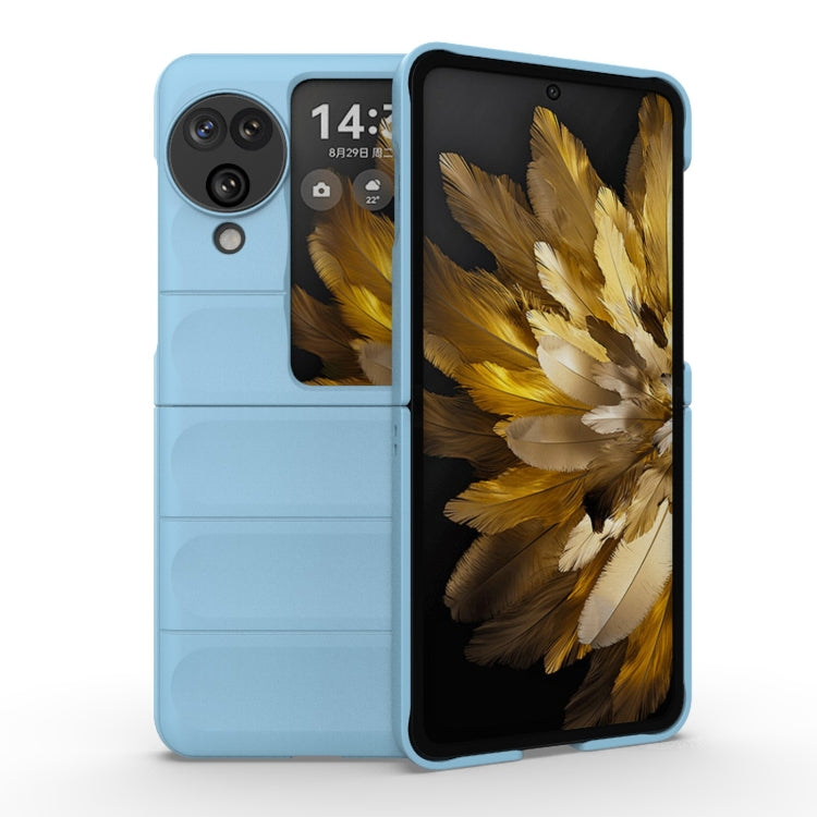 For OPPO Find N3 Flip Magic Shield Fold PC Shockproof Phone Case(Light Blue) - Find N3 Flip Cases by PMC TechLife | Online Shopping South Africa | PMC TechLife | Buy Now Pay Later Mobicred