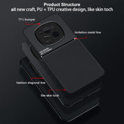 For Honor Magic6 Pro Classic Tilt Strip Grain Magnetic PC Hybrid TPU Phone Case(Blue)