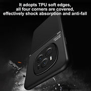 For Honor Magic6 Pro Classic Tilt Strip Grain Magnetic PC Hybrid TPU Phone Case(Green)