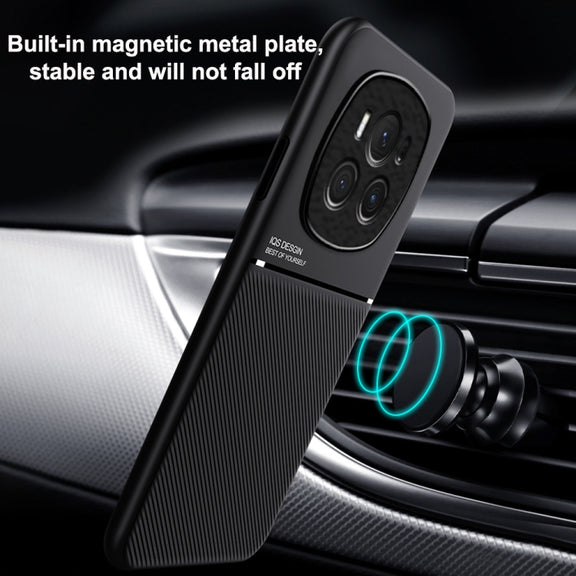 For Honor Magic6 Pro Classic Tilt Strip Grain Magnetic PC Hybrid TPU Phone Case(Green)
