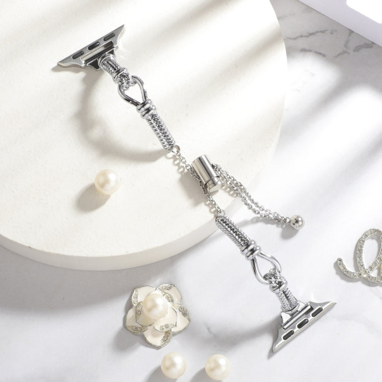 For Apple Watch Ultra 2 49mm Twist Metal Bracelet Chain Watch Band(Silver) - free shipping - PMC TechLife - Order now!