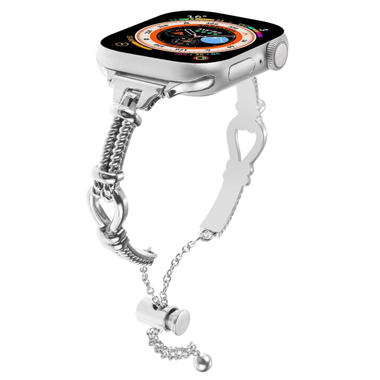 For Apple Watch SE 40mm Twist Metal Bracelet Chain Watch Band(Silver) - Watch Bands by PMC TechLife | Online Shopping South Africa | PMC TechLife