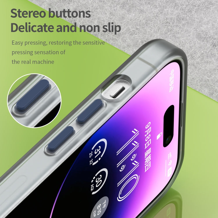 For iPhone 15 Pro MagSafe Frosted Translucent TPU + PC Full Coverage Phone Case(Dark Blue) - iPhone 15 Pro Cases by PMC TechLife | Online Shopping South Africa | PMC TechLife | Buy Now Pay Later Mobicred