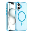 For iPhone 16 MagSafe Frosted Translucent TPU + PC Full Coverage Phone Case(Blue) - iPhone 16 Cases by PMC TechLife | Online Shopping South Africa | PMC TechLife | Buy Now Pay Later Mobicred