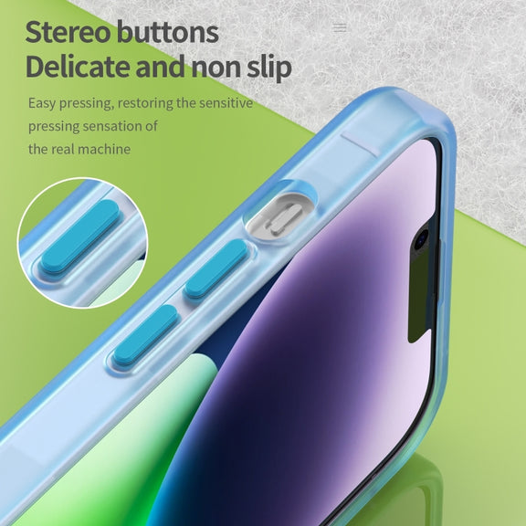 For iPhone 16 MagSafe Frosted Translucent TPU + PC Full Coverage Phone Case(Blue)