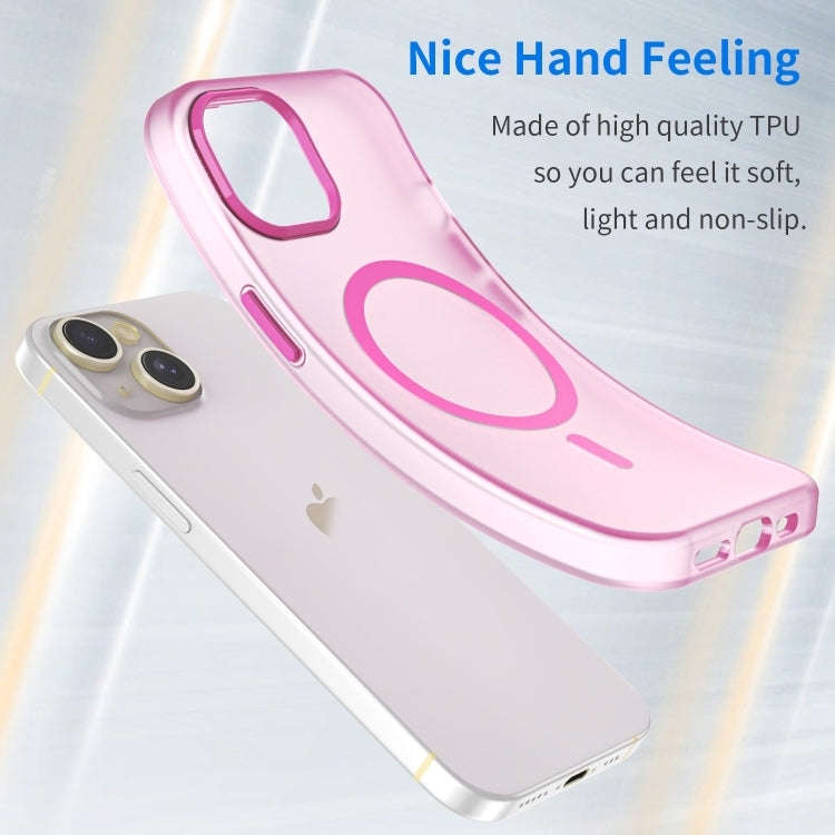 For iPhone 16 MagSafe Frosted Translucent TPU + PC Full Coverage Phone Case(Pink) - iPhone 16 Cases by PMC TechLife | Online Shopping South Africa | PMC TechLife | Buy Now Pay Later Mobicred