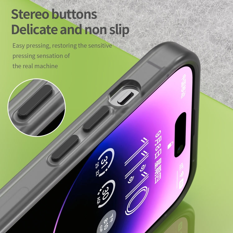 For iPhone 16 Pro Max MagSafe Frosted Translucent TPU + PC Full Coverage Phone Case(Black) - free shipping - PMC TechLife - Order now!