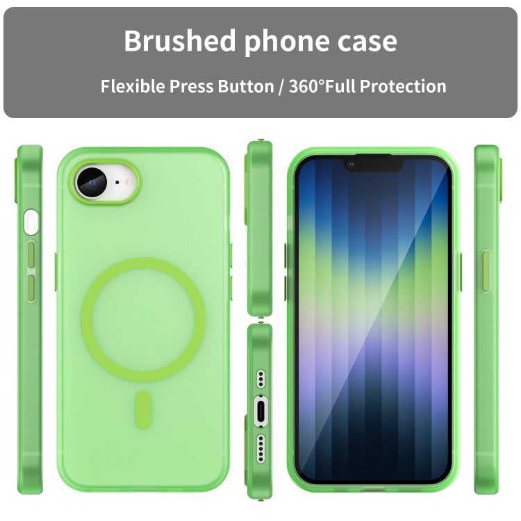For iPhone 16e MagSafe Frosted Translucent TPU + PC Full Coverage Phone Case(Green) - free shipping - PMC TechLife - Order now!