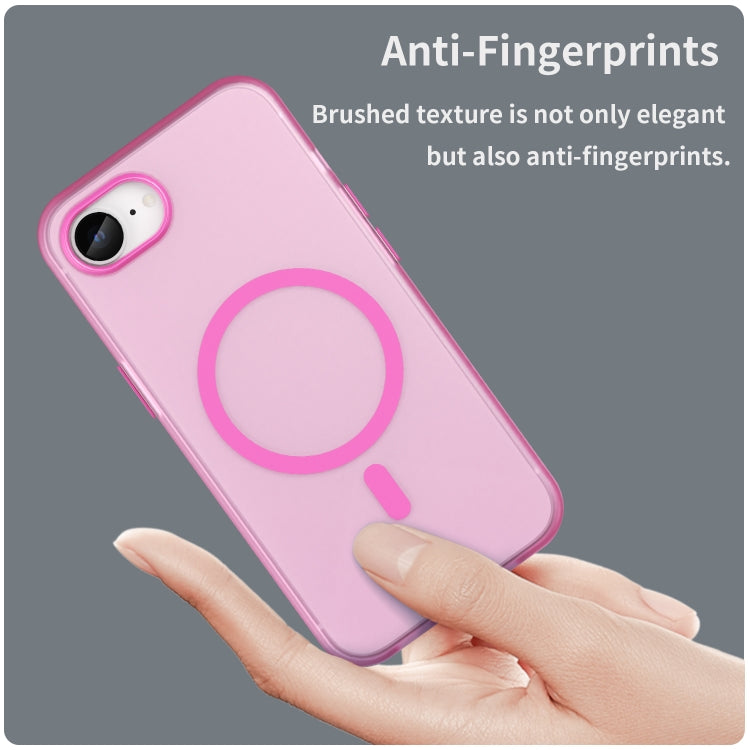 For iPhone 16e MagSafe Frosted Translucent TPU + PC Full Coverage Phone Case(Pink) - iPhone 16e Cases by PMC TechLife | Online Shopping South Africa | PMC TechLife | Buy Now Pay Later Mobicred