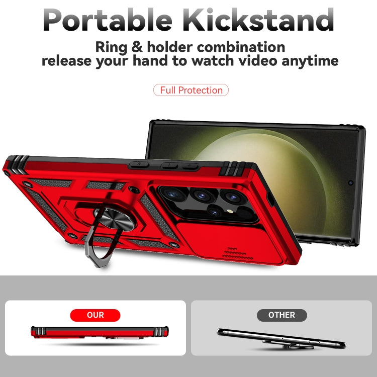 For Samsung Galaxy S24 Ultra 5G Sliding Camshield Holder Phone Case(Red) - Galaxy S24 Ultra 5G Cases by PMC TechLife | Online Shopping South Africa | PMC TechLife