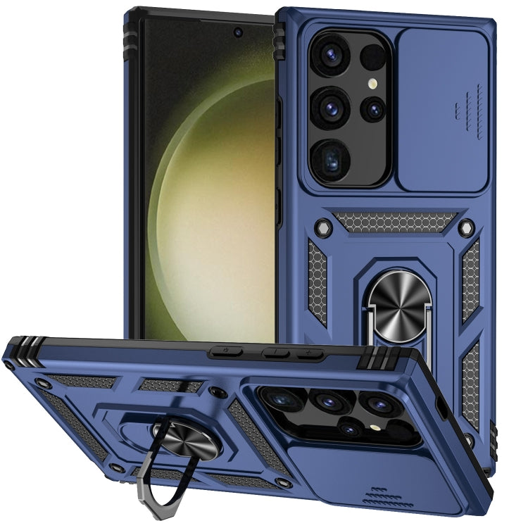 For Samsung Galaxy S24 Ultra 5G Sliding Camshield Holder Phone Case(Blue) - Galaxy S24 Ultra 5G Cases by PMC TechLife | Online Shopping South Africa | PMC TechLife