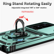 For Samsung Galaxy S24 Ultra 5G Sliding Camshield Holder Phone Case(Dark Green)