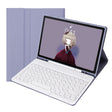 For Samsung Galaxy Tab S10 FE / S9 FE / S9 Candy Color TPU Round Keycap Bluetooth Keyboard Leather Case with Pen Slot(Purple) - free shipping - PMC TechLife - Order now!