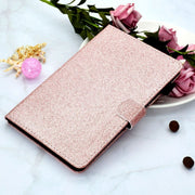 For Lenovo Tab P12 2023 / TB370FU Varnish Glitter Powder Smart Leather Tablet Case(Rose Gold)