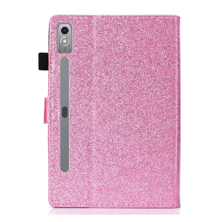 For Lenovo Tab P12 2023 / TB370FU Varnish Glitter Powder Smart Leather Tablet Case(Pink) - free shipping - PMC TechLife - Order now!