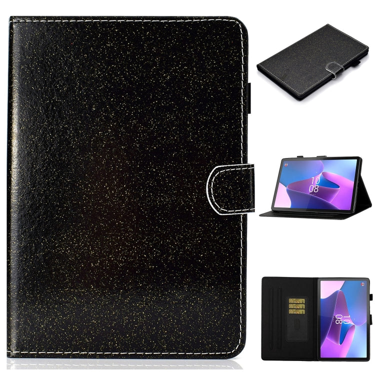 For Lenovo Tab P12 2023 / TB370FU Varnish Glitter Powder Smart Leather Tablet Case(Black) - free shipping - PMC TechLife - Order now!