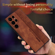 For Samsung Galaxy S24 Ultra 5G AZNS 3D Embossed Skin Feel Phone Case(Black)