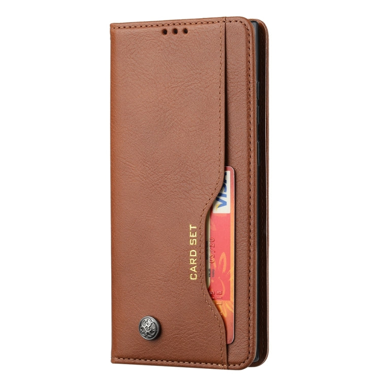 For Samsung Galaxy S25 Ultra 5G Knead Skin Texture Flip Leather Phone Case(Brown) - Galaxy S25 Ultra 5G Cases by PMC Jewellery | Online Shopping South Africa | PMC Jewellery | Buy Now Pay Later Mobicred
