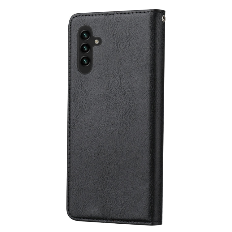 For Samsung Galaxy S25+ 5G Knead Skin Texture Flip Leather Phone Case(Black) - Galaxy S25+ 5G Cases by PMC Jewellery | Online Shopping South Africa | PMC Jewellery | Buy Now Pay Later Mobicred