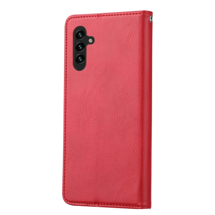 For Samsung Galaxy S25 5G Knead Skin Texture Flip Leather Phone Case(Red) - Galaxy S25 5G Cases by PMC Jewellery | Online Shopping South Africa | PMC Jewellery | Buy Now Pay Later Mobicred