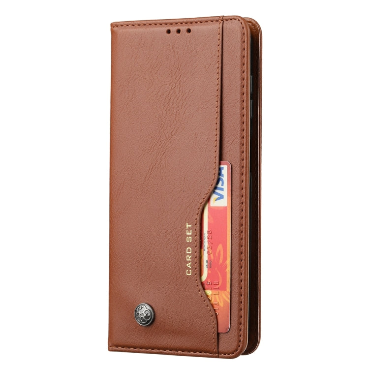For Samsung Galaxy S25 5G Knead Skin Texture Flip Leather Phone Case(Brown) - Galaxy S25 5G Cases by PMC Jewellery | Online Shopping South Africa | PMC Jewellery | Buy Now Pay Later Mobicred
