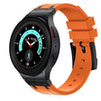 For Samsung Galaxy watch 4 / 5 / 6 AP Series Liquid Silicone Watch Band(Black Orange) - Watch Bands by PMC TechLife | Online Shopping South Africa | PMC TechLife