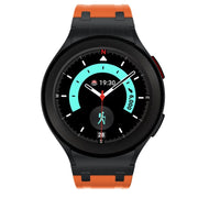 For Samsung Galaxy watch 4 / 5 / 6 AP Series Liquid Silicone Watch Band(Black Orange)