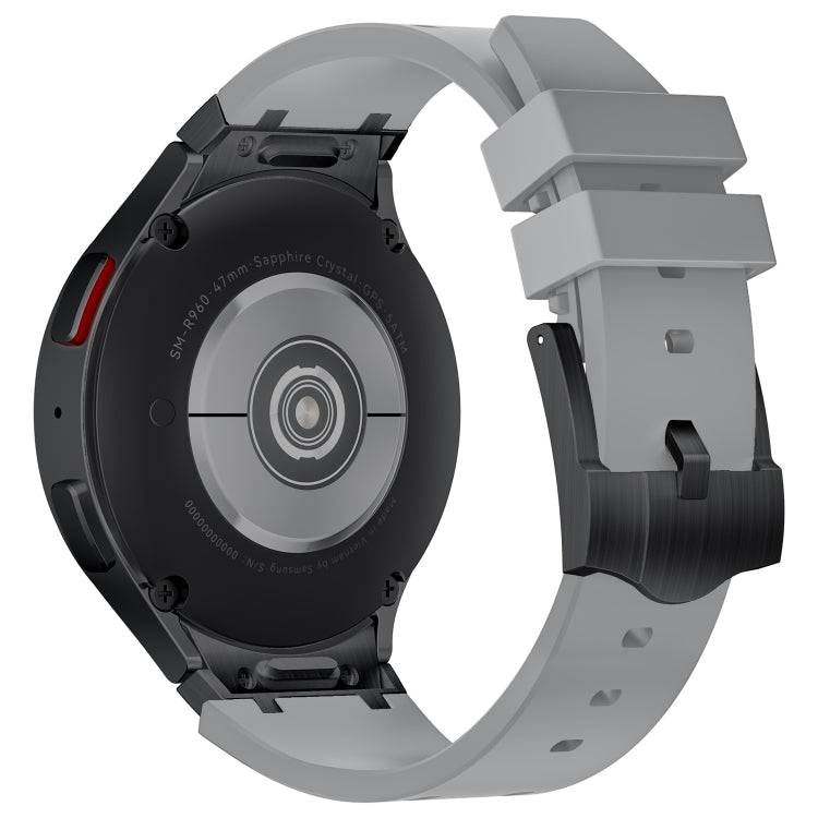 For Samsung Galaxy watch 4 / 5 / 6 AP Series Liquid Silicone Watch Band(Black Grey) - Watch Bands by PMC TechLife | Online Shopping South Africa | PMC TechLife