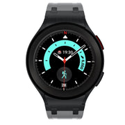For Samsung Galaxy watch 4 / 5 / 6 AP Series Liquid Silicone Watch Band(Black Grey)