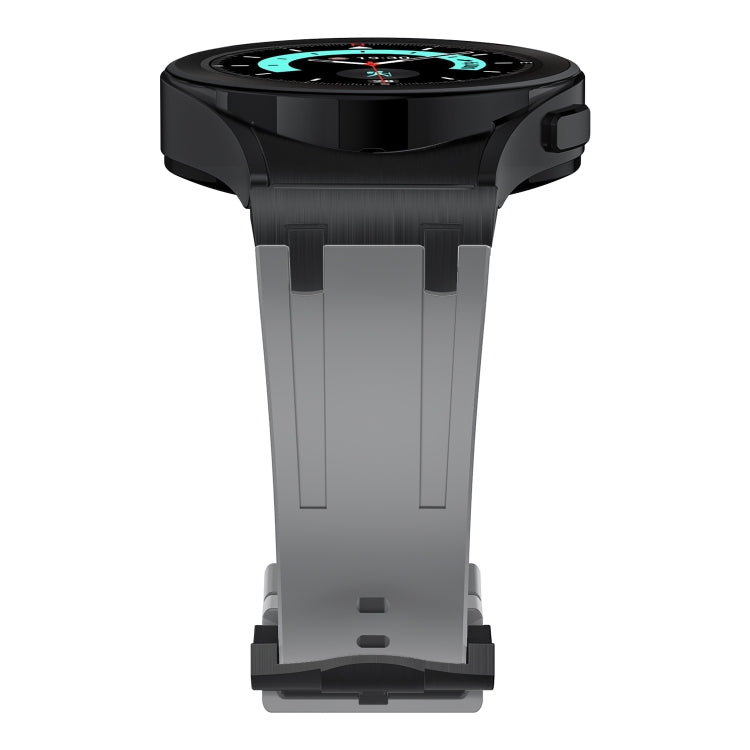 For Samsung Galaxy watch 4 / 5 / 6 AP Series Liquid Silicone Watch Band(Black Grey) - Watch Bands by PMC TechLife | Online Shopping South Africa | PMC TechLife