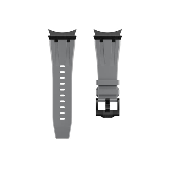 For Samsung Galaxy watch 4 / 5 / 6 AP Series Liquid Silicone Watch Band(Black Grey)