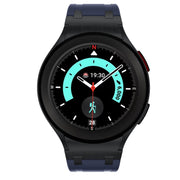 For Samsung Galaxy Watch 4 / 5 / 6 AP Series Liquid Silicone Watch Band(Black Blue)