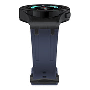 For Samsung Galaxy Watch 4 / 5 / 6 AP Series Liquid Silicone Watch Band(Black Blue)