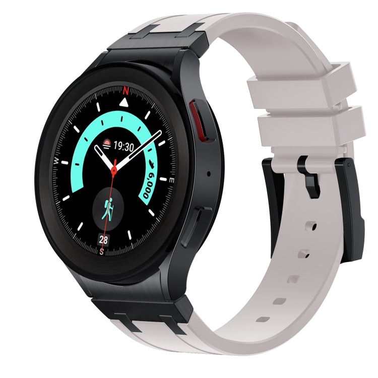 For Samsung Galaxy watch 4 / 5 / 6 AP Series Liquid Silicone Watch Band(Black Starlight) - Watch Bands by PMC TechLife | Online Shopping South Africa | PMC TechLife