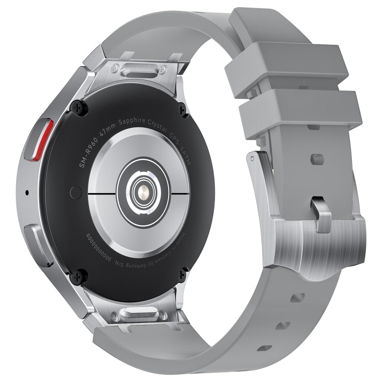 For Samsung Galaxy watch 4 / 5 / 6 AP Series Liquid Silicone Watch Band(Silver Grey) - Watch Bands by PMC TechLife | Online Shopping South Africa | PMC TechLife