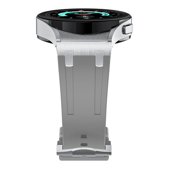 For Samsung Galaxy watch 4 / 5 / 6 AP Series Liquid Silicone Watch Band(Silver Grey)