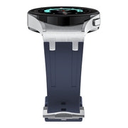 For Samsung Galaxy watch 4 / 5 / 6 AP Series Liquid Silicone Watch Band(Silver Blue)