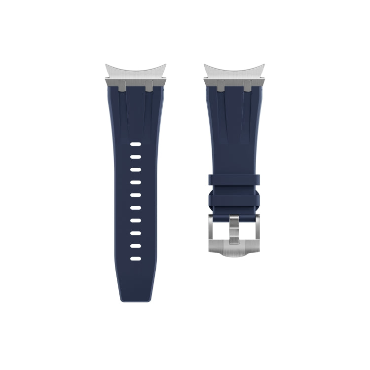 For Samsung Galaxy watch 4 / 5 / 6 AP Series Liquid Silicone Watch Band(Silver Blue)