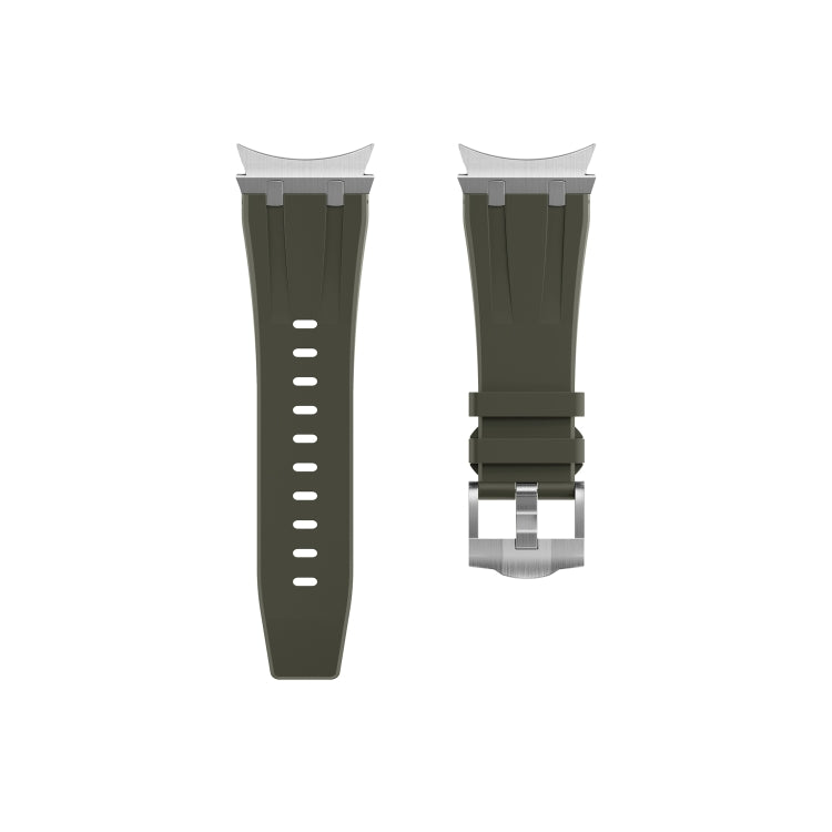 For Samsung Galaxy watch 4 / 5 / 6 AP Series Liquid Silicone Watch Band(Silver Green) - Watch Bands by PMC TechLife | Online Shopping South Africa | PMC TechLife