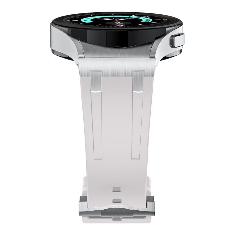 For Samsung Galaxy watch 4 / 5 / 6 AP Series Liquid Silicone Watch Band(Silver Starlight) - Watch Bands by PMC TechLife | Online Shopping South Africa | PMC TechLife