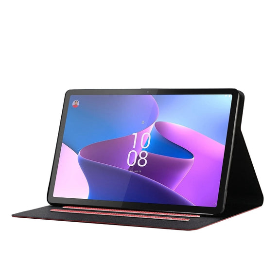 For Lenovo Tab P12 2023 / TB370FU Pure Color Smart Leather Tablet Case(Red)