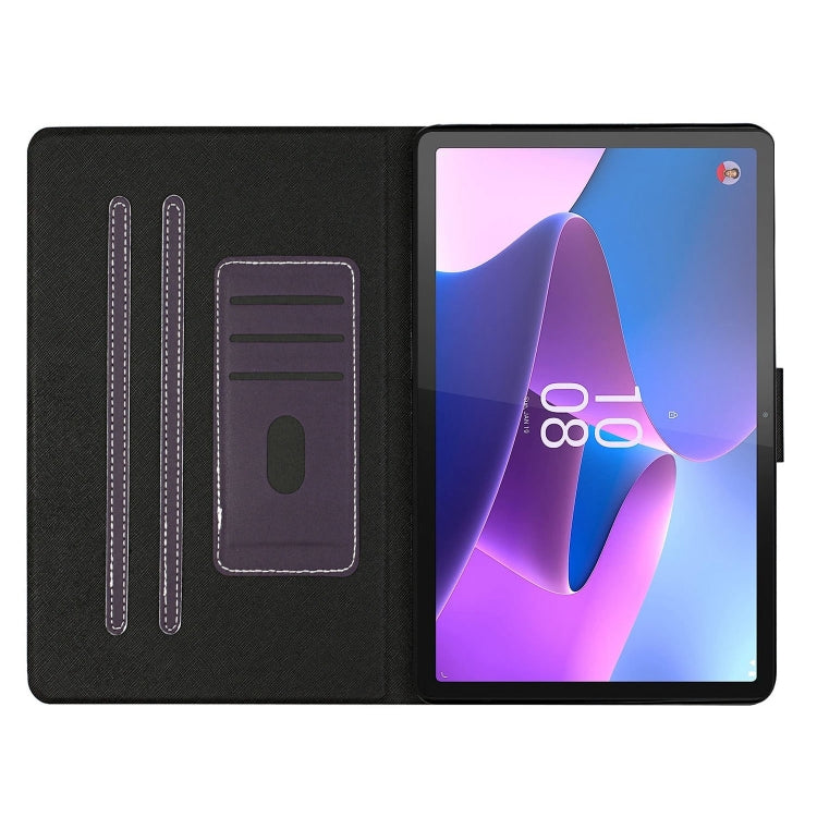 For Lenovo Tab P12 2023 / TB370FU Pure Color Smart Leather Tablet Case(Purple)